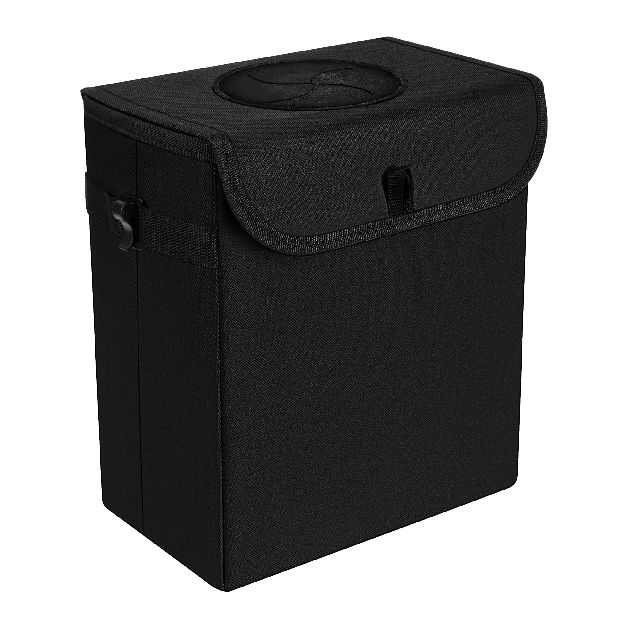 

Compact Vehicle Trash Bin With Secure Lid, Waterproof & Leakproof Storage Organizer For Car Interior