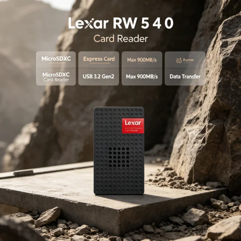 Lexar MicroSDXC Express Card Reader RW540 Max 900MB/s PLAY PRO MicroSD Card Reader USB 3.2 Type-C for Switch 2 Data Transfer