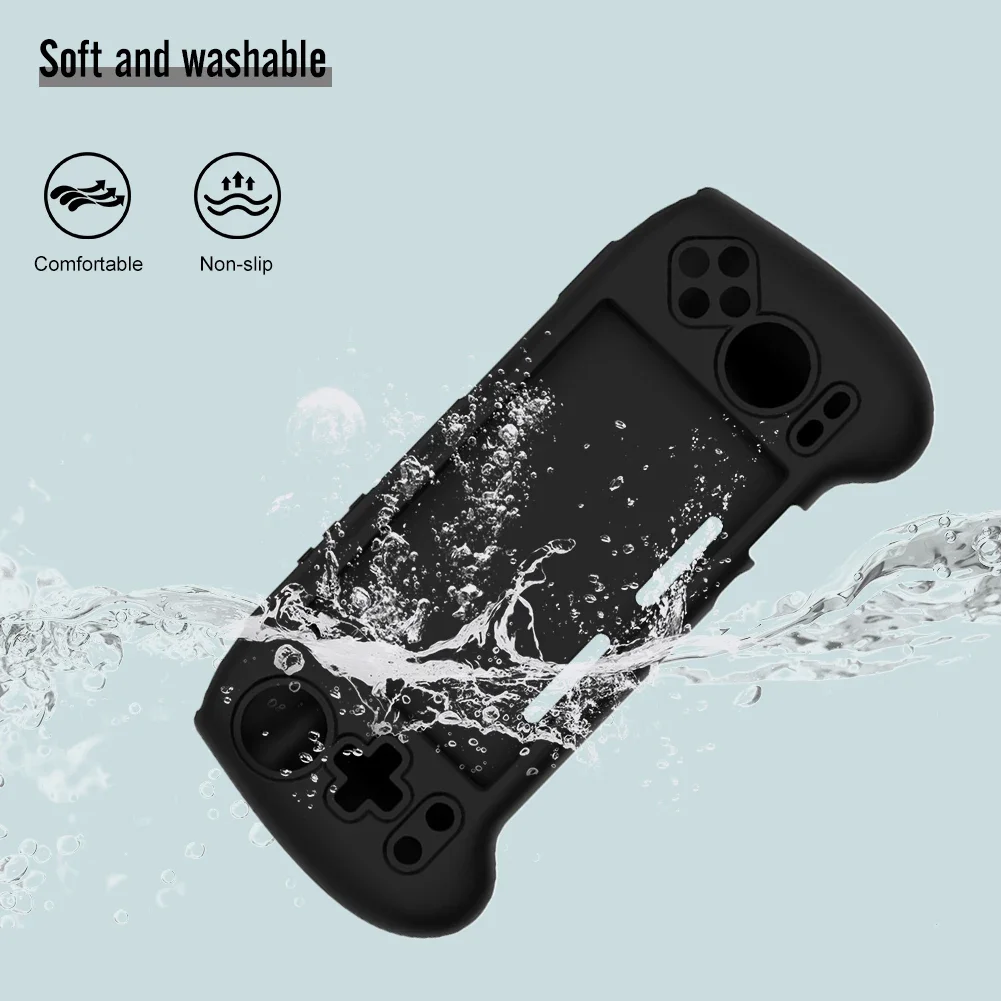 غطاء حماية من السيليكون مضاد للخدش وحدة تحكم ألعاب غطاء من السيليكون جلد واقي لوحدة تحكم ألعاب محمولة باليد Anbernic RG556