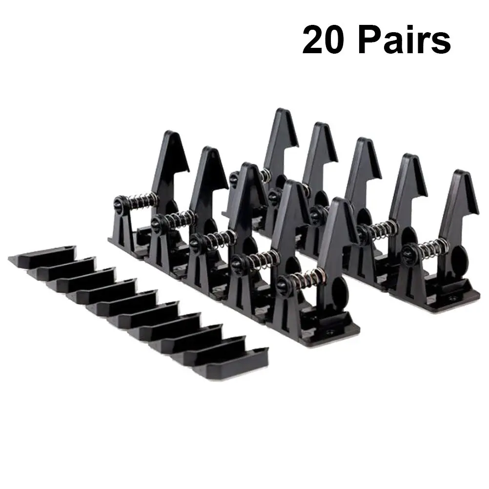 20Pairs Childproof Cabinet Locks Set Protective Lock Drawer Safety Lock Flexible Spring Design for Kitchen Bathroom Bedroom