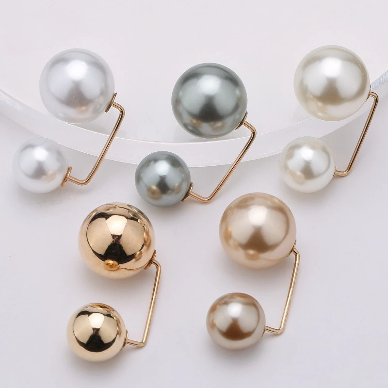 3 قطعة إكسسوارات الملابس بروش اللؤلؤ انفصال مزدوج رئيس دبوس الخصر كليب مجوهرات الإكسسوارات متعددة الوظائف السراويل دبوس النساء #4