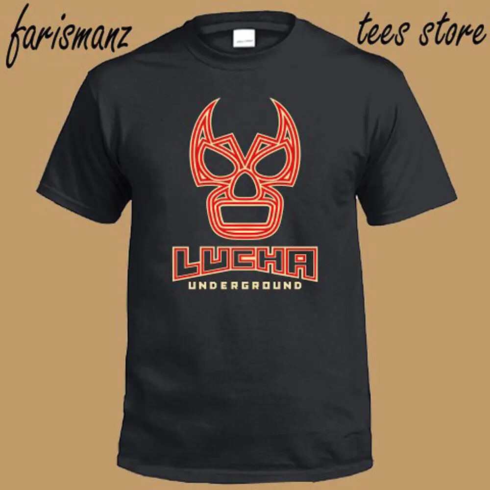 Мужская черная футболка Lucha Underground с логотипом