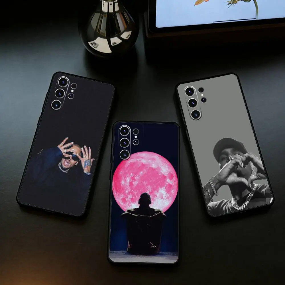 C-Chris Brown A-American Rapper  Phone Case For Samsung S25,24,21,22,23,30,Ultra,20,Plus,Fe,Lite,Note Soft Black Cover