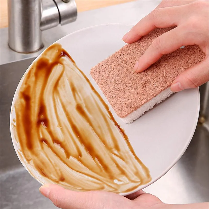 FAAJ-24PCS Kitchen Non-Scratch Cleaning Sponges For Dishes, Cellulose Sponges Safe On Non-Stick Cookware