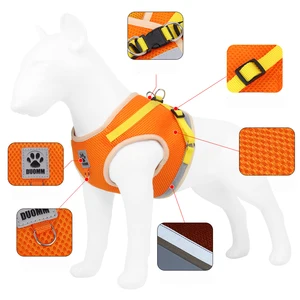 Cat Harness with Leash Set Breathable Summer Mesh Cats Dogs Harness Vest Reflective Pet Cat Chest Straps Kitten Small Dog 12 best sales cat vest - №3
