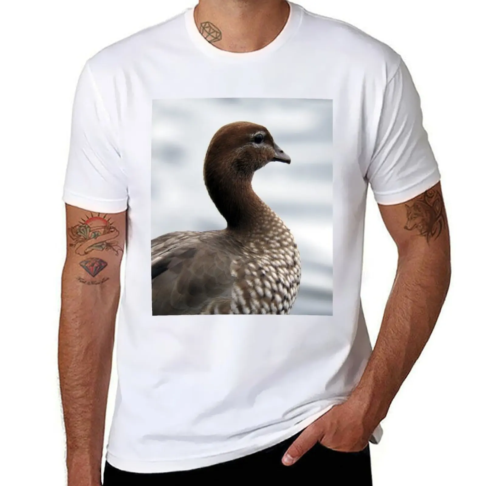 

Australian Wood Duck T-Shirt printed t shirts for man cotton tshirt 100% T-Shirt