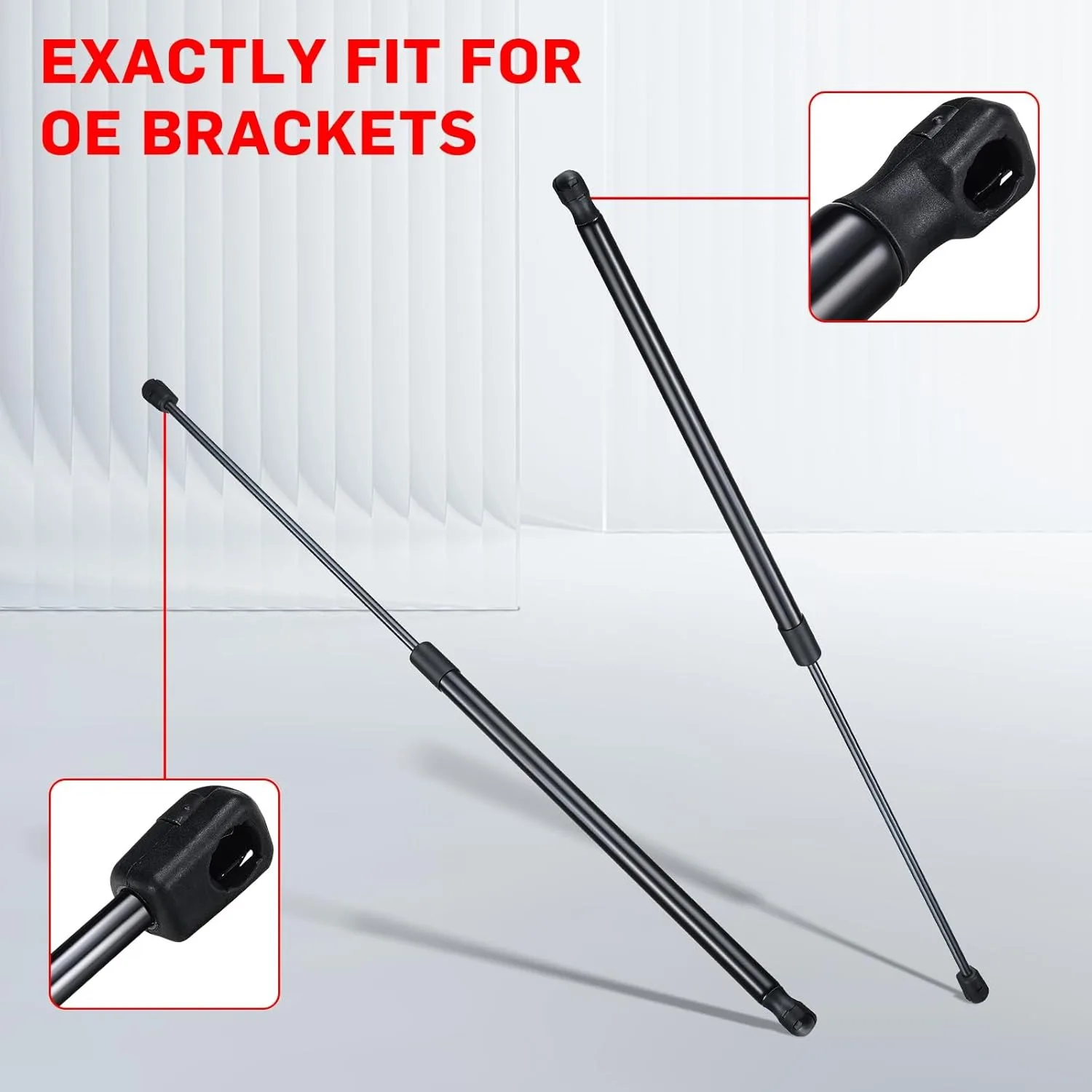 NI310050 28 polegadas 222N suportes a gás para ATC/Leer Camper Shell/porta RV/caixa de ferramentas (conjunto de 2)