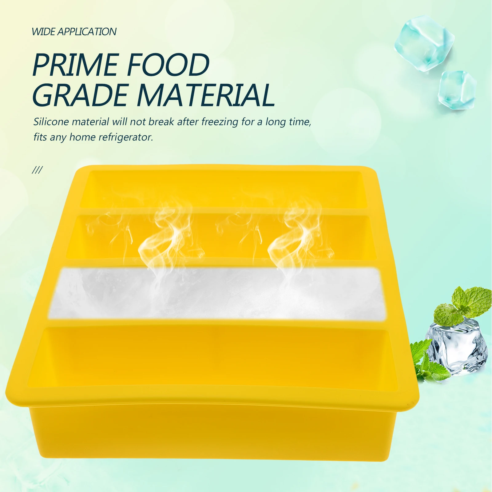 

Creative Silicone Strip-Type Cube Mold Easy Demold Maker Tray Freezer Block Mold Kitchen Gadgets Cube Molds Ice Tray For Drinks