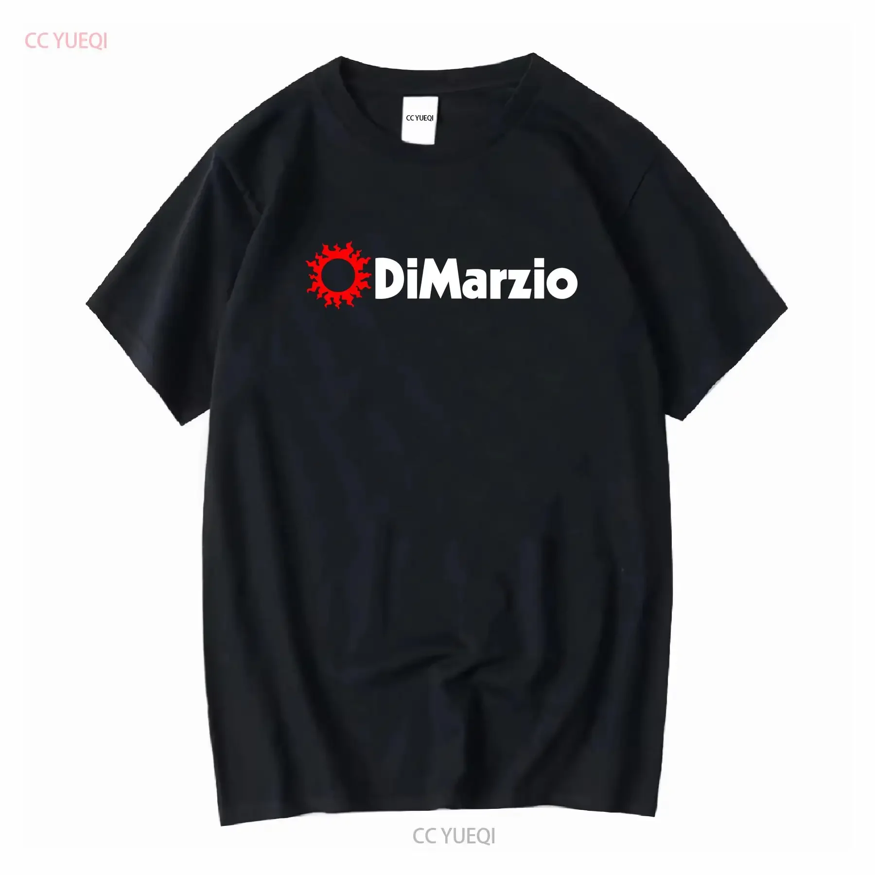 Nueva camiseta DiMarzio Guitars Company Logo negro gris blanco azul marino S 3XL vintage lavado homme versátil ligeramente Casual transpirable