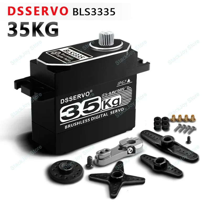 

BLS3235 35KG Brushless Digital Servo Waterproof IP67 Metal Gear High Torque 25T Spline for 1/8 1/10 RC Crawler Car Boat Robot