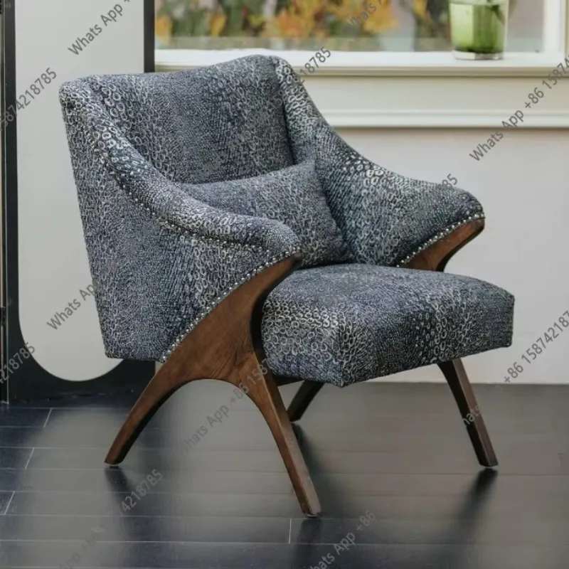 X65 Mayan Golden Eye Medieval Leisure Chair Leopard Print Haute Couture Modern Light Luxury Living Room Study Sofa