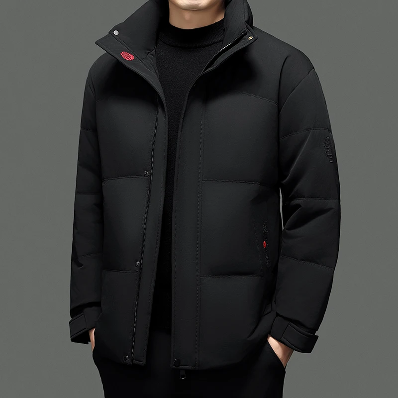 2026 Winter New Style Men's Fashion Casual Standing Collar 90 Duck Down Down Jacket