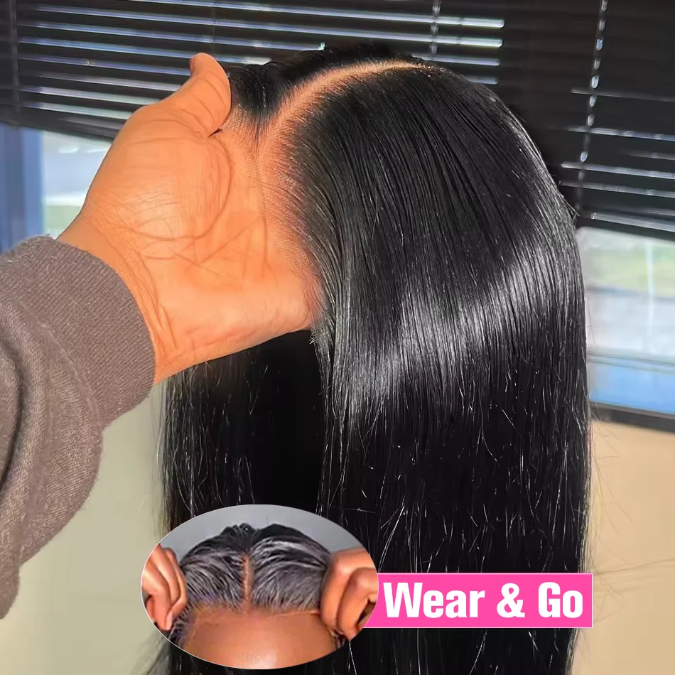 Wear and Go Glueless Wig Bob Straight 13x6 HD Lace Front Wig Human Hair Ready to Wear Bone Straight 13x4 HD Lace Frontal Wigs