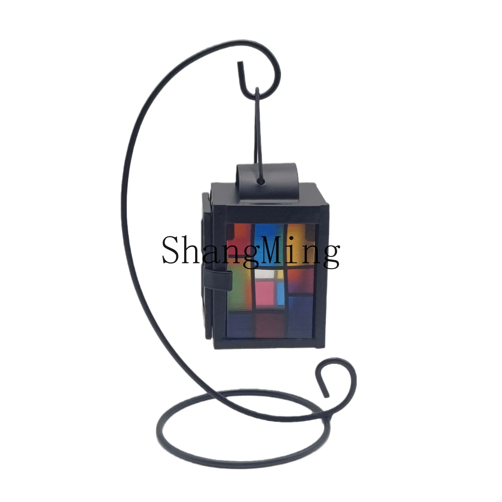 

DSA glass wrought iron candlestick home decoration style props ornament gifts handicrafts modern simplicity minimalist