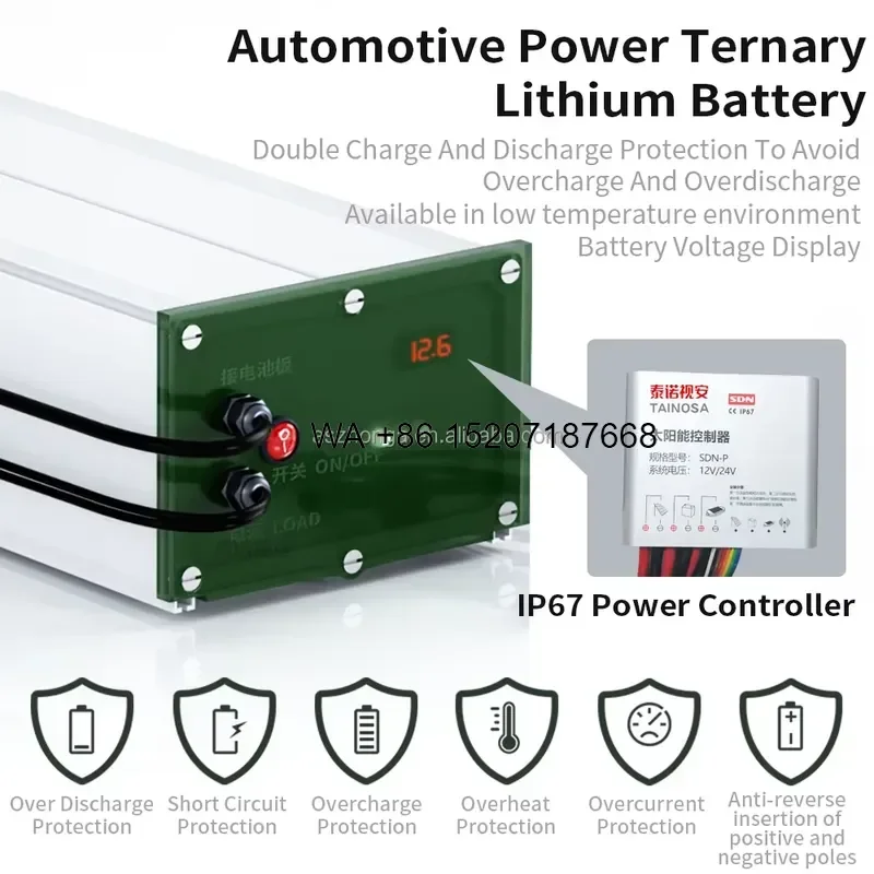 Wmwmnu Solar System Off-grid Energy Storage 120W 50/60/80Ah for Home Farm Island Outdoor 4G Router Lighting Surveillance