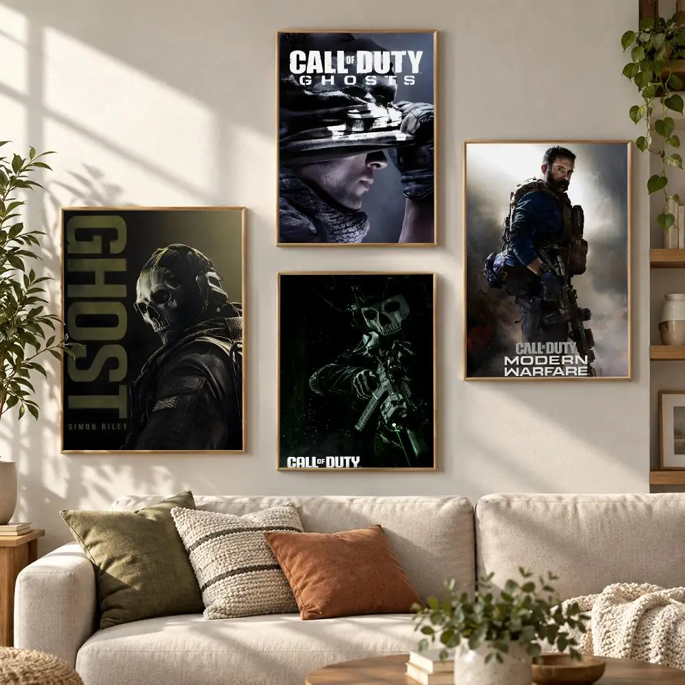Call of Duty Gaming Series Retro Action Character Fan Poster Contemporary Wall Art Print for Bedroom & Living Room, Unframed