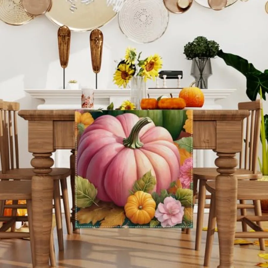 اليقطين الأزهار الخريف الجدول عداء 72 Ih Seasol الخريف الشكر المطبخ غرفة الطعام الجدول زينة للمنزل ديكور الحفلات