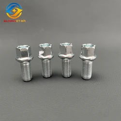 4 PCS Car Wheel Hub Tire screw Bolts Silver Steel Nuts Tools For VW Jetta Bora Golf 6 MK6 PASSAT B7 CC Passat Tiguan