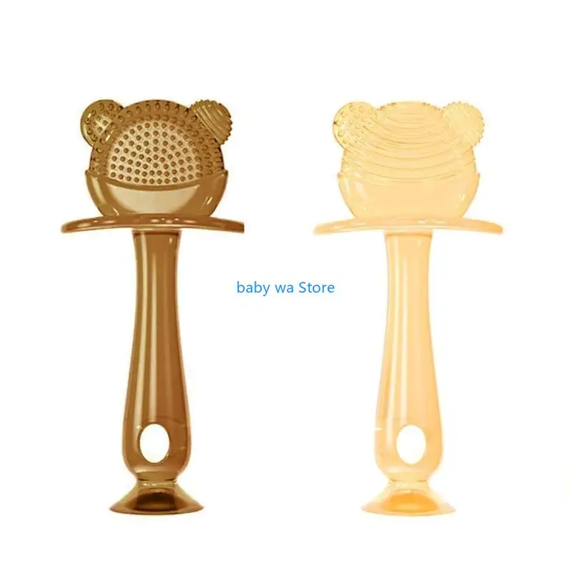 

Teething PainRelief Toy Silicone Teether Molar Chewing Toy Bear Teething 4XBD