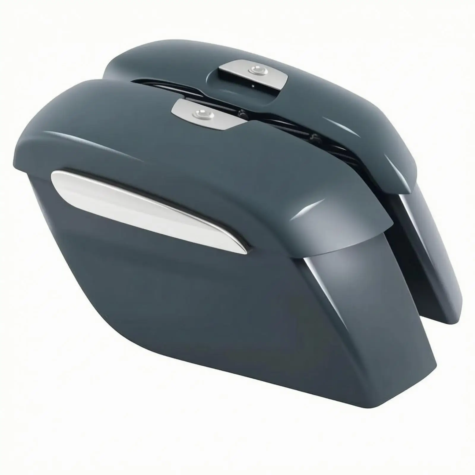 Motorcycle Storage Case ABS Plastic Saddlebag Cover with Chrome Trim for Indian Chief Chieftain 2019 2023