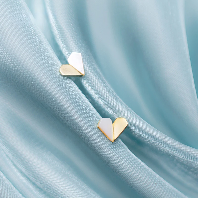 Modian Small Cute Opal Stud Earrings 925 Stelring Silver Gold Color Ear Studs For Women Grils Korean Wedding Statement Jewelry