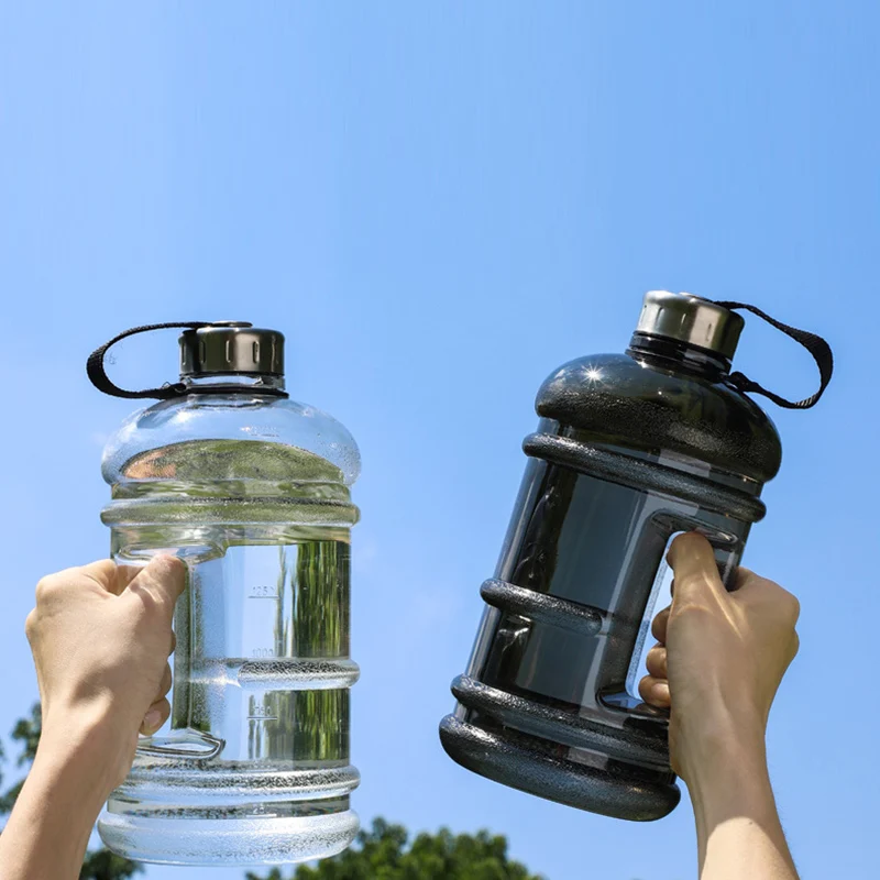 Large Capacity Plastic Cup Summer Bodybuilding Outdoor Portable Water Cup 2.2L Leak Proof Gallon Kettle