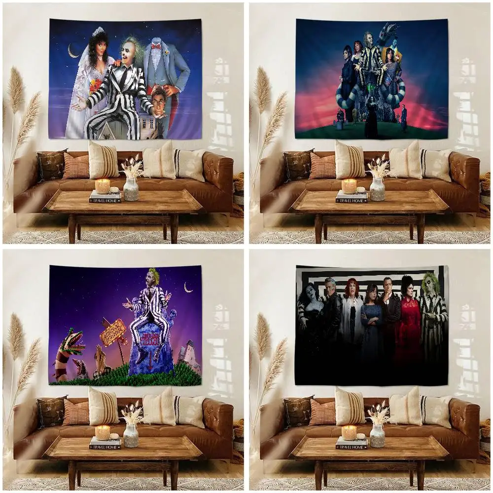 Horror B-Beetle Movies J-Juices Printed Large Wall Tapestry Cheap Hippie Wall Hanging Bohemian Tapestries Mandala INS Home Decor
