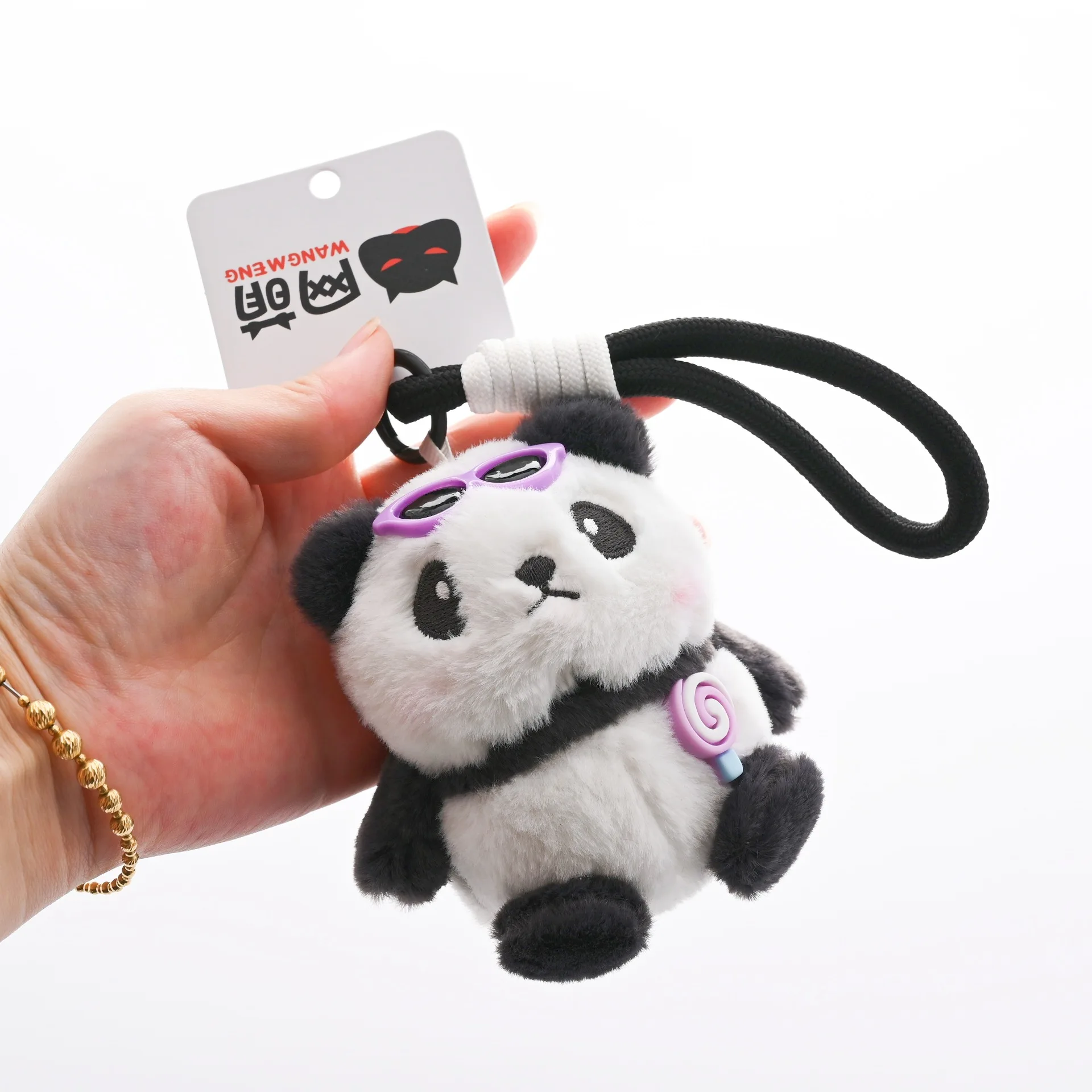 new Funny Cute ice cream giant panda plush toy pendant lollipop giant panda soft fashione backpack ornament couple gift