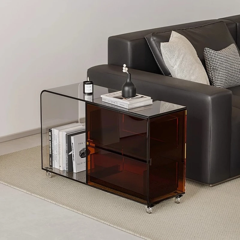 

Living room side table removable sofa side table Italian minimalist bedside cabinet trolley coffee table rack
