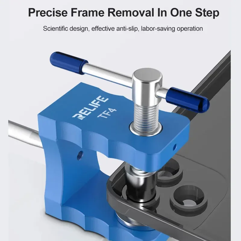 RELIFE TF4 Framer kamera belakang, alat reparasi perlengkapan kamera belakang pengganti iPhone penutup belakang bingkai pembongkaran kaca