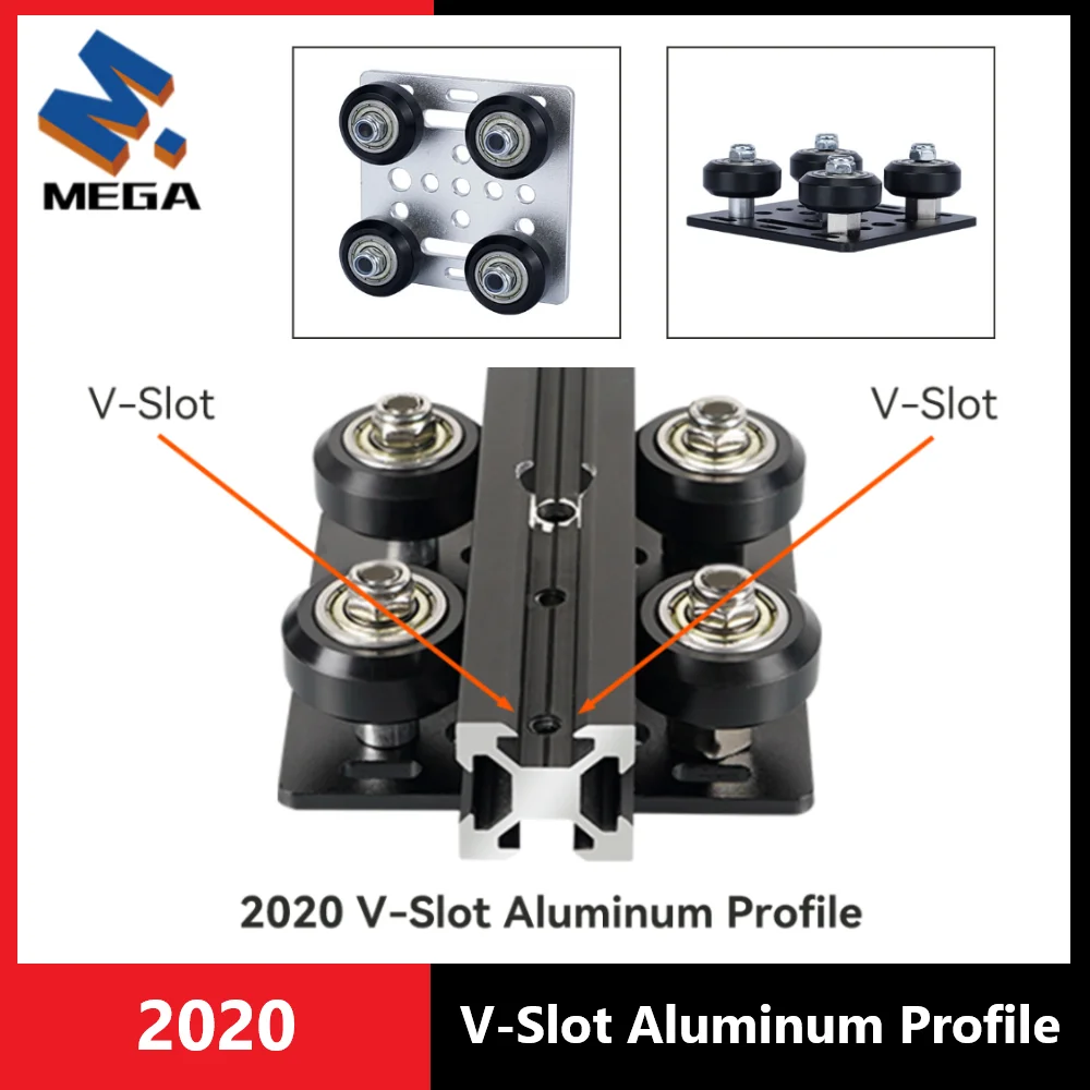 2020 V-Openbuildd Wheels V Gantry Plat Set Special Slide Plate Pulley For 2020 V-slot Aluminum Profiles 3D Printer Accessories