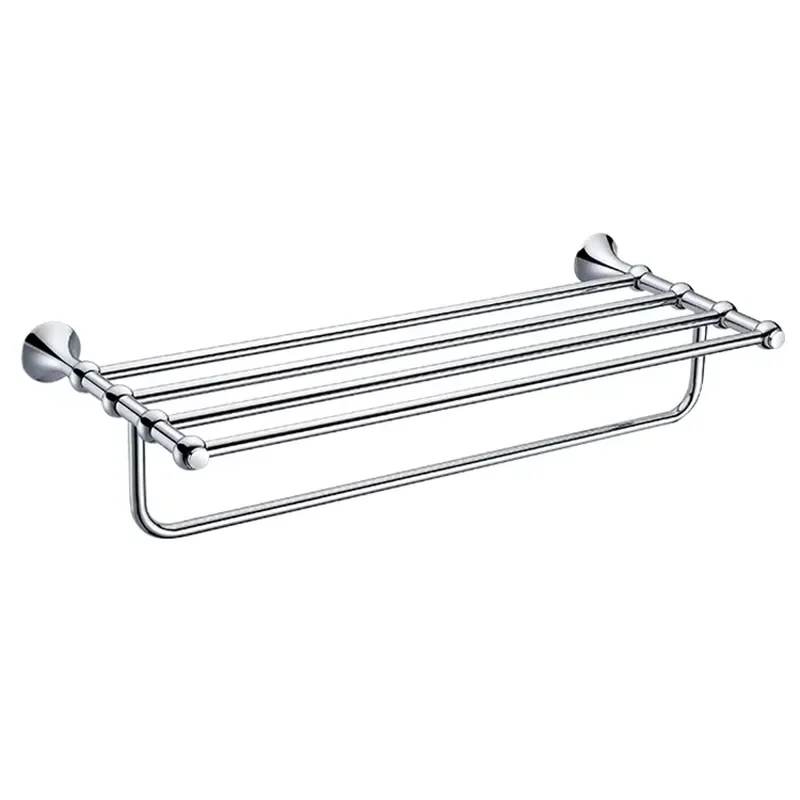 Wall Mounted Aluminum Towel Rack Bathroom Hardware Storage Shelf Organizer for Hotel Home Kitchen Bath Accessories Holder