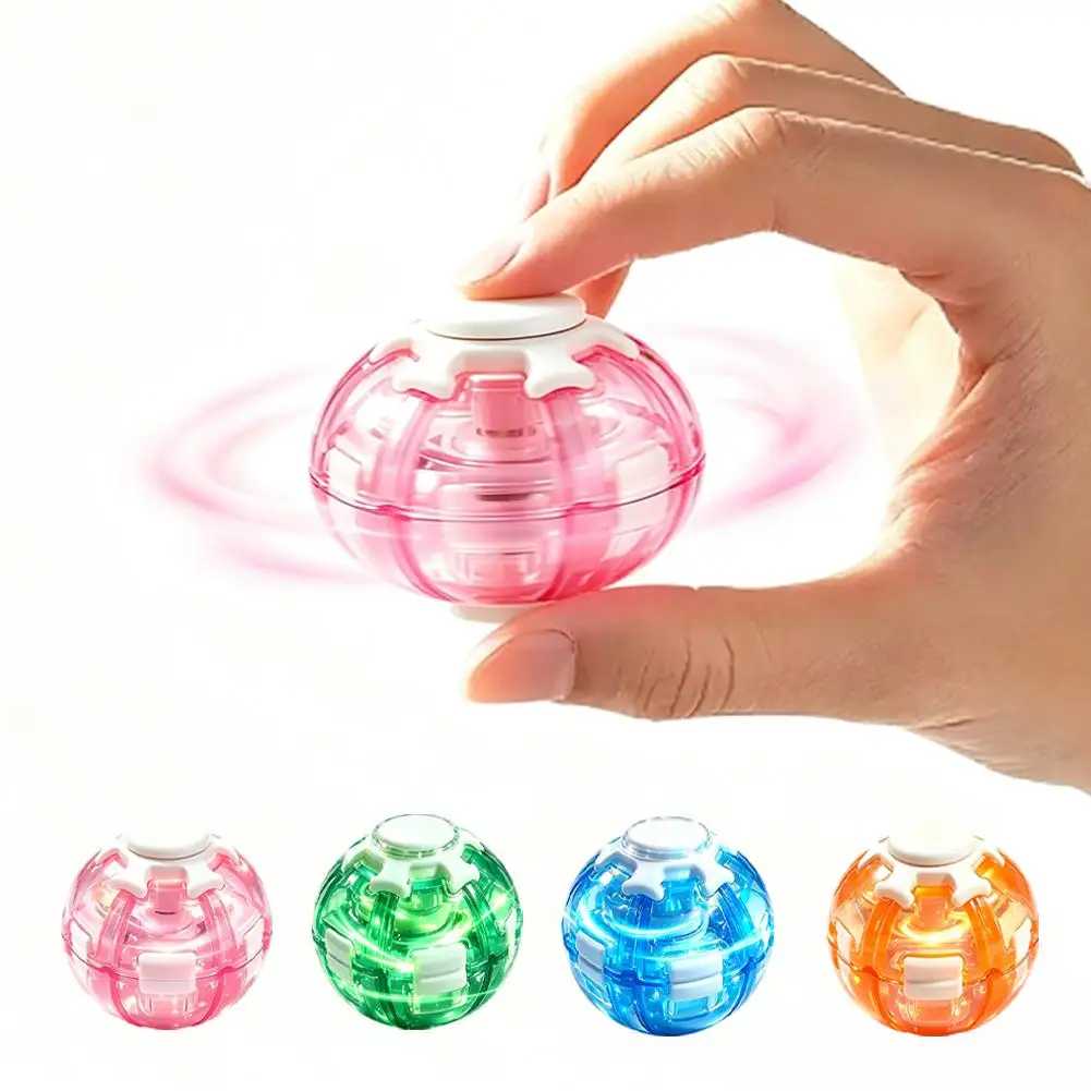 NEW Magic Press To Spin Stress Relief Fidget Balls Autism ADHD Focus Quiet Cool Gadgets Unique Gifts For Kids & Adults