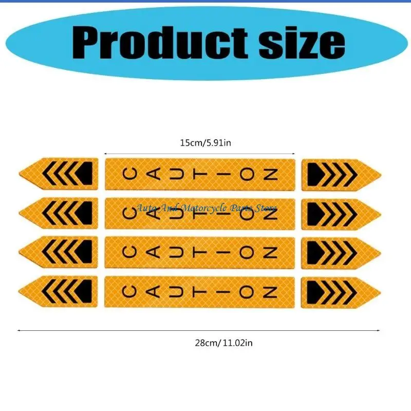 P9FD Car Body Body Strips Auto Door Door Straps لزيادة الرؤية الليلية