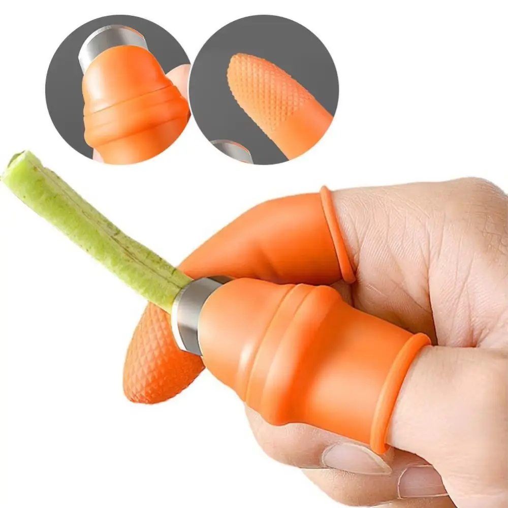 6Pcs New Silicone Vegetable Picking Artifact Reusable Multi-function Bean Picker Fruit Harvest Tools Fruit Vegetable Tools