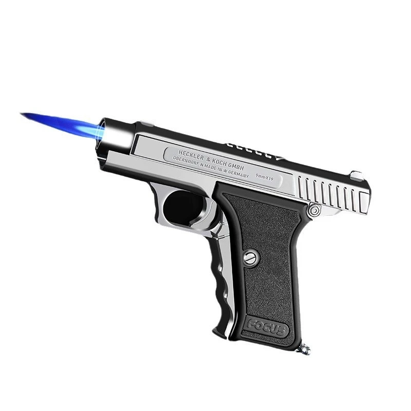 

NEW Metal Windproof Pendant Lighter Outdoor Portable Spray Blue Flame Torch Inflatable Lighter Cigarette Accessories Men's Gift