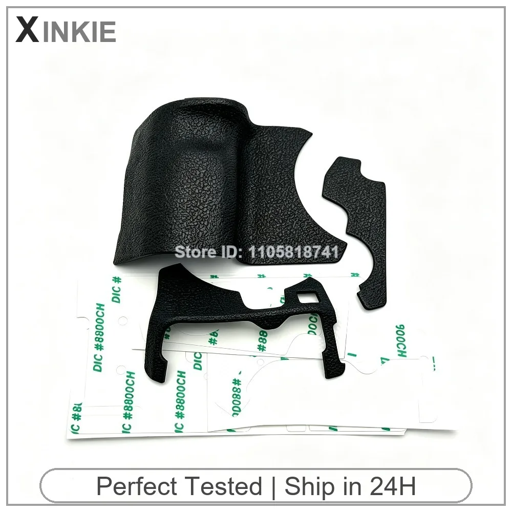New Body Rubber Skin for Canon EOS R R5 R6 R8 RP Front Grip Hand Thumb Left Side Shell Leather Camera Replacement Parts + Tape