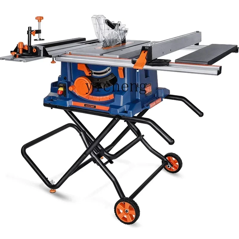 C6.17 Rox folding mobile multi-function push table saw small woodworking decoration cutting machine 10 inch dust-free chainsaw