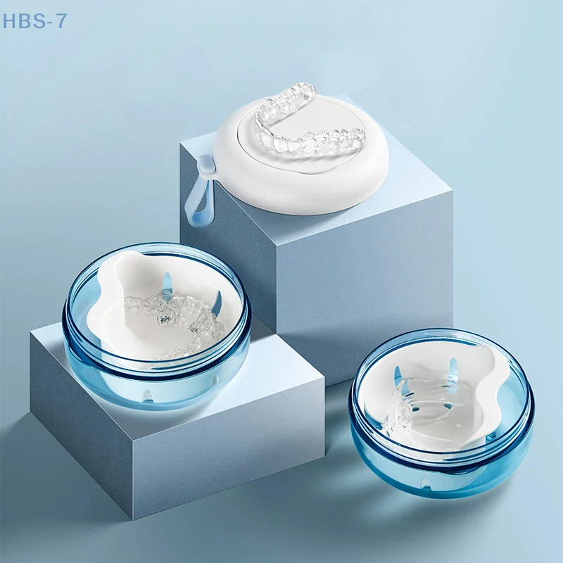 Contenitore sigillato per strumenti per la cura dei denti Scatola per la pulizia Scatola per apparecchi ortodontici per denti Scatola per riporre denti finti Custodia per dentizione Scatola per bagno per protesi