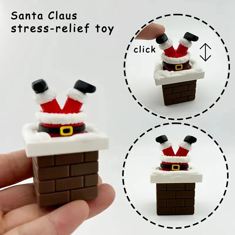 

Desktop Doll Small Ornament: Santa Claus Dropped Smokemeat Design – Cute & Fun Stress Relief Doll for School Pressure Relief