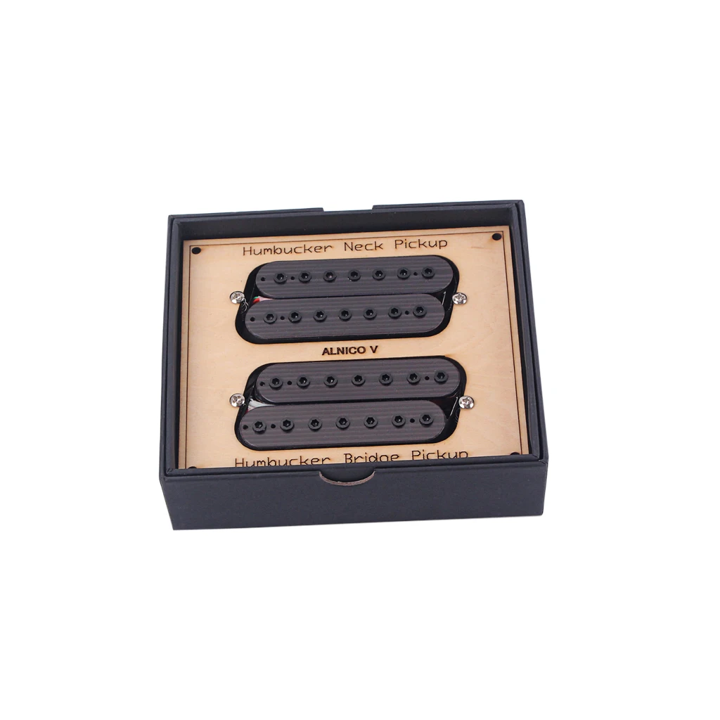 7 strings fiber alnico v neck and Bridge Pickup Humbucker Guitar