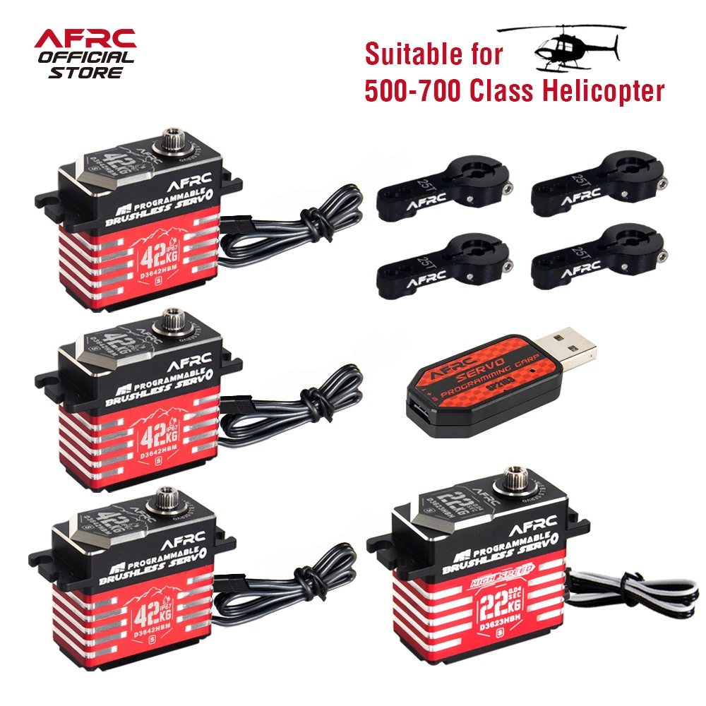 AFRC Professional Helicopter Brushless Servo Kit For ALIGN 600 OXY5 MEG, SAB GOBLIN RAW 700, 450-700 Class Helicopters Upgrading