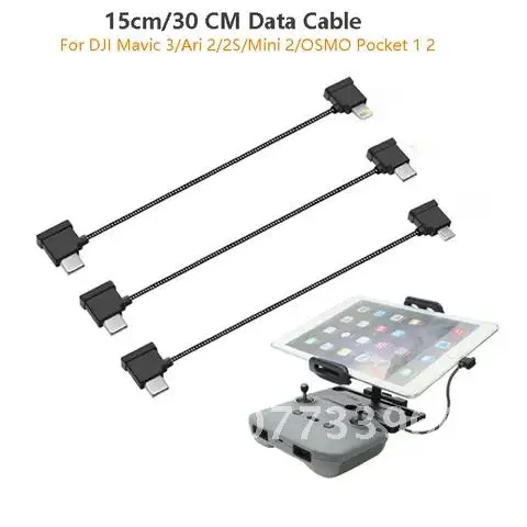 

Cable Data DJI Mini 3 Pro/Ari 2/2S/Mini 2Drone/OSMO Pocket IOS Type-C Micro-USB Adapter Wire Connector Tablet Phone Cable