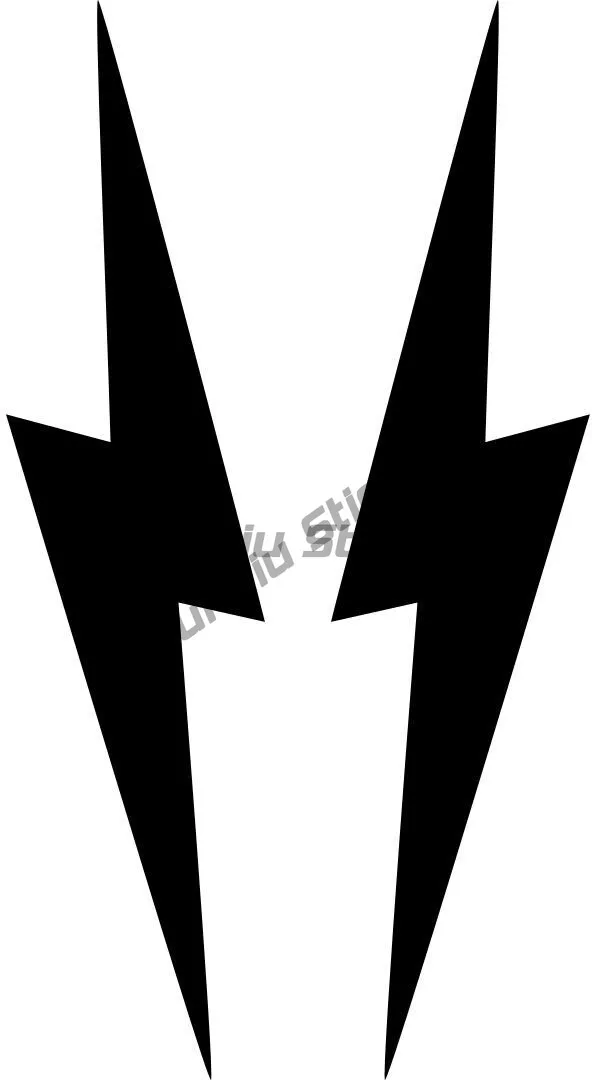 

A Pair of Lightning Bolt Vinyl Sticker Stickers - Choose Size and Color