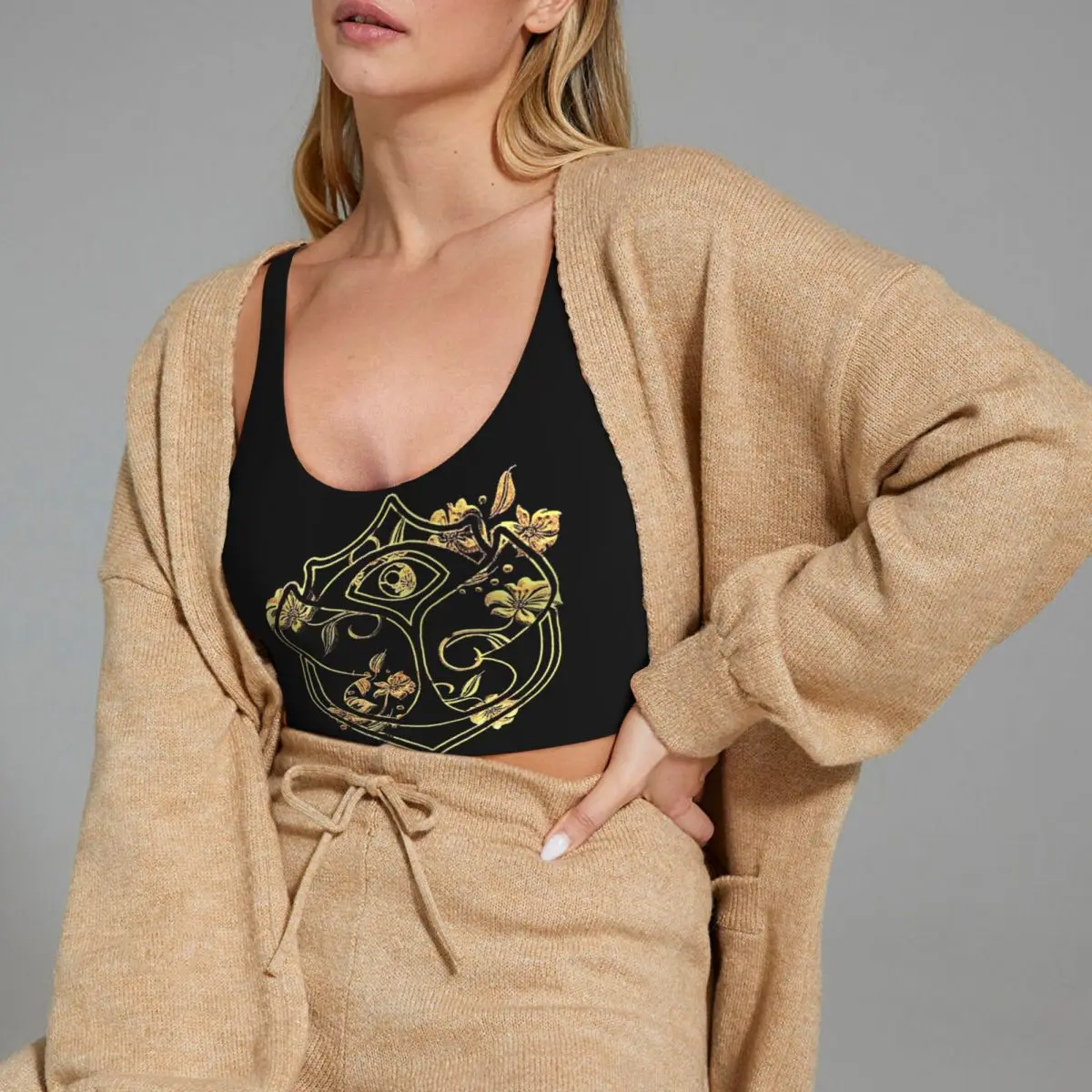 커스텀 투모로우랜드 벨기에 전자 댄스 음악 축제 여성 스포츠 조끼 브라 체육관 운동 고강도 요가 크롭 탱크탑