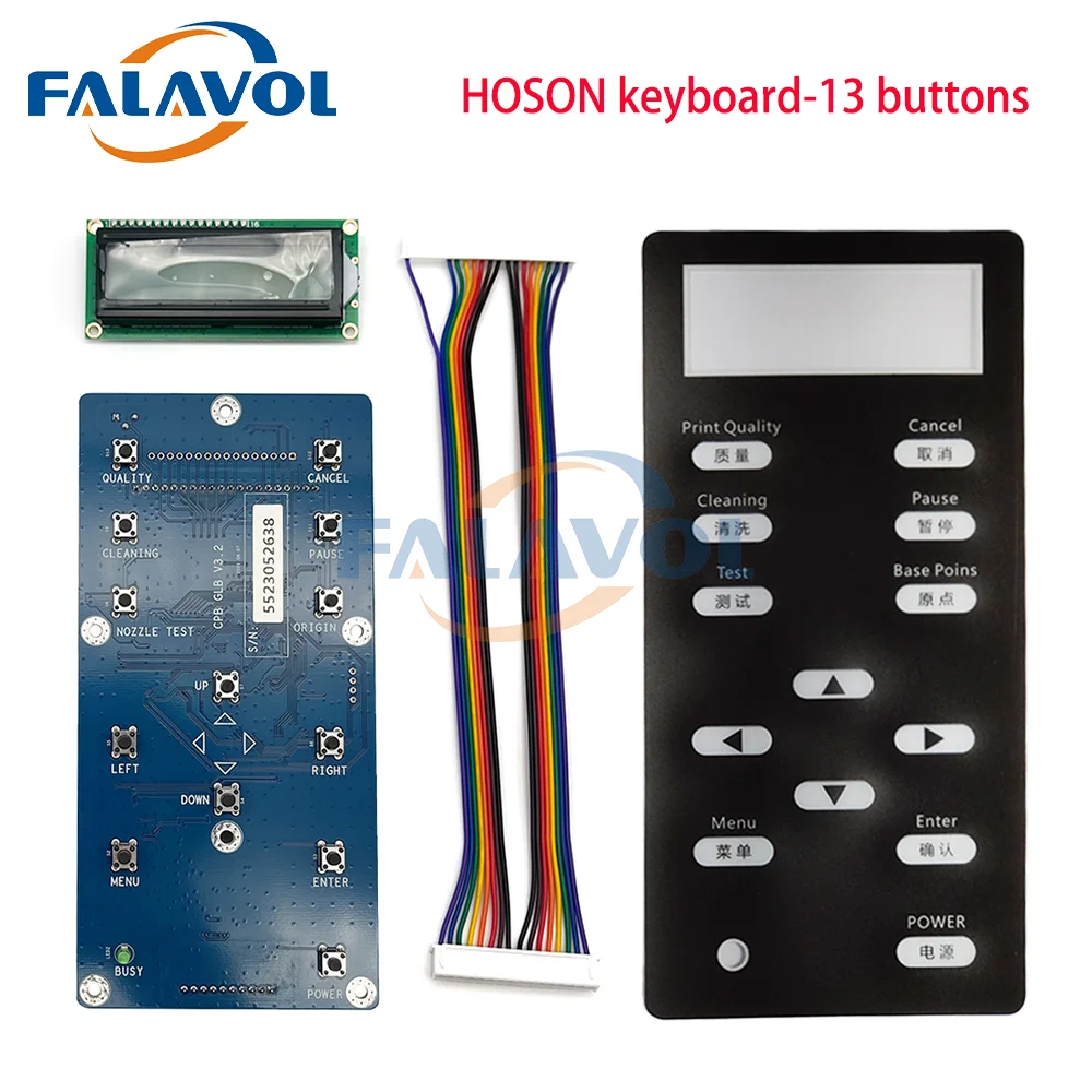 

FALAVOL HOSON 13 buttons key board set for Epson XP600/DX5/DX7/4720/I3200 Printhead for Xuli Allwin Human Zhongye Printer