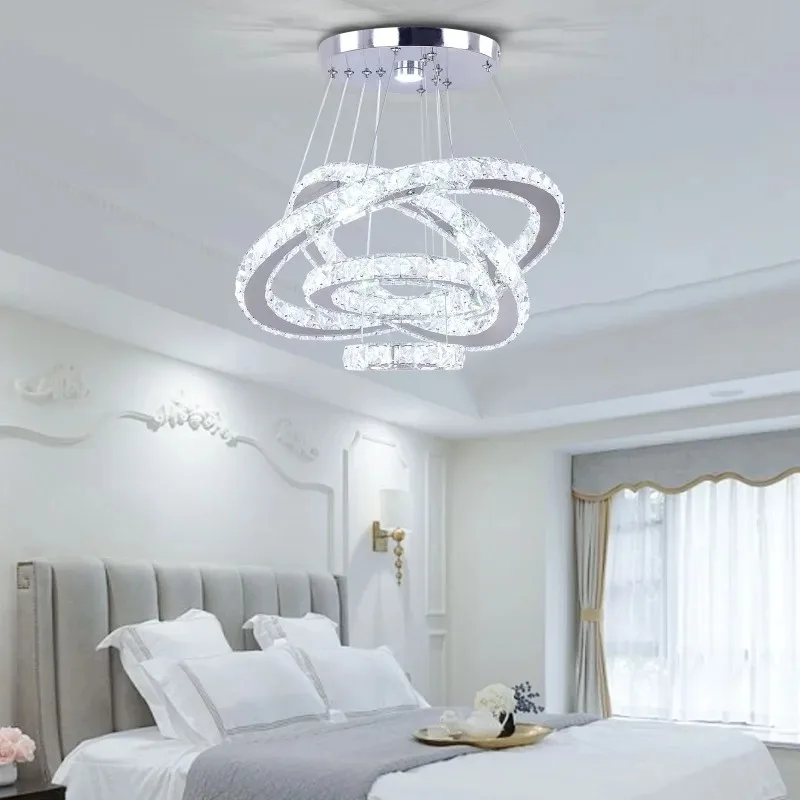 Modern FRIXCHUR LED Fourth Ring Road Crystal Pendant Light Chandelier Decoration Home Appliance Lamps Room Decor for Living Room