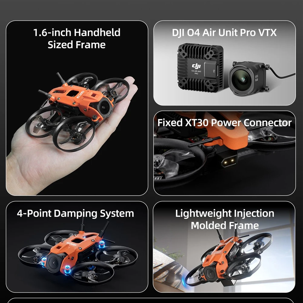 GEPRC DarkStar16 FPV Quadcopter O4 Pro /WTFPV TinyWhoop TAKER F411-12A-E 1-2S AIO SPEEDX2 1003 14800KV PNP /ELRS2.4G RX