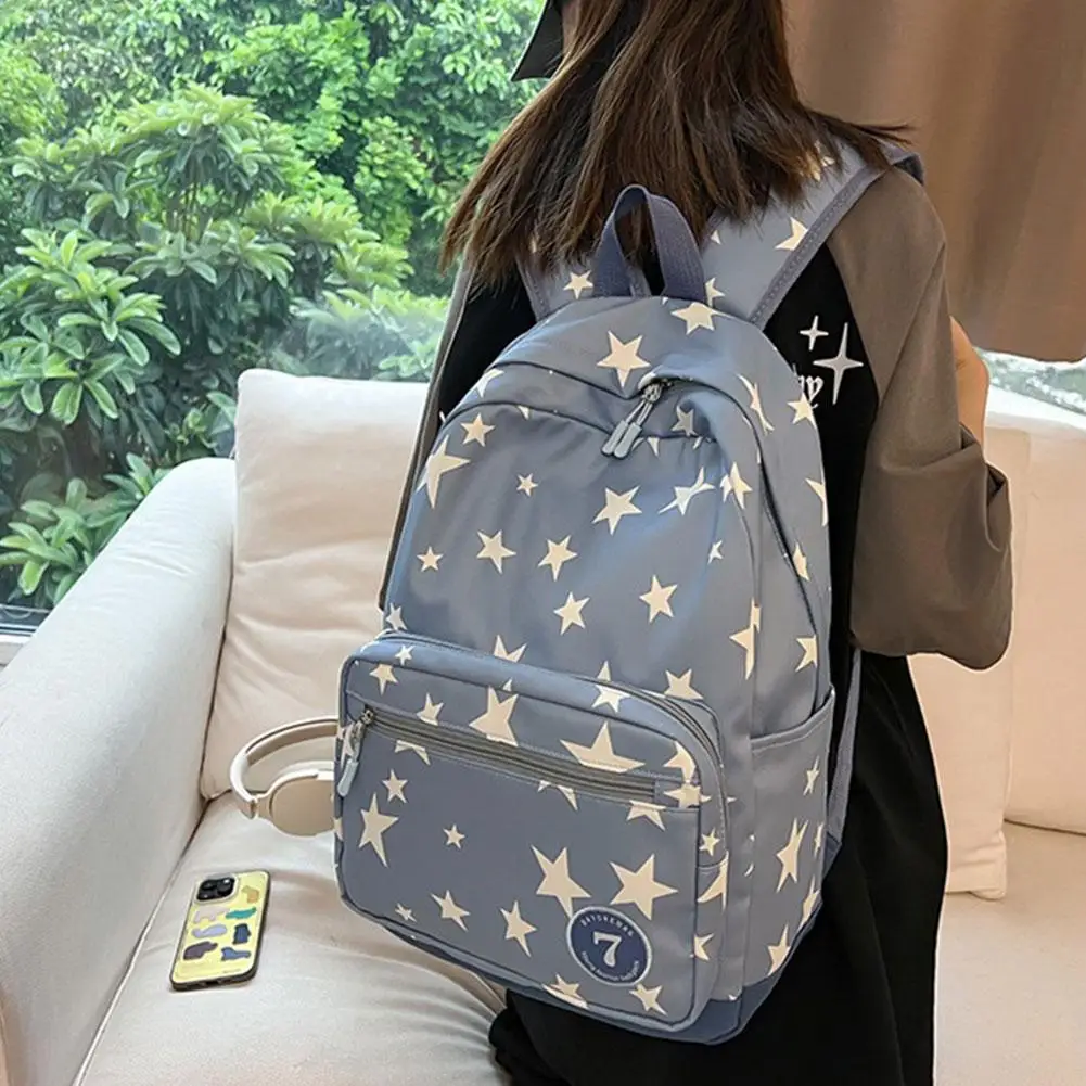 Star Backpack For Women Men, 17 Inch Star Laptop Backpack College Bag Cute Travel Backpack Student Back To School Casual