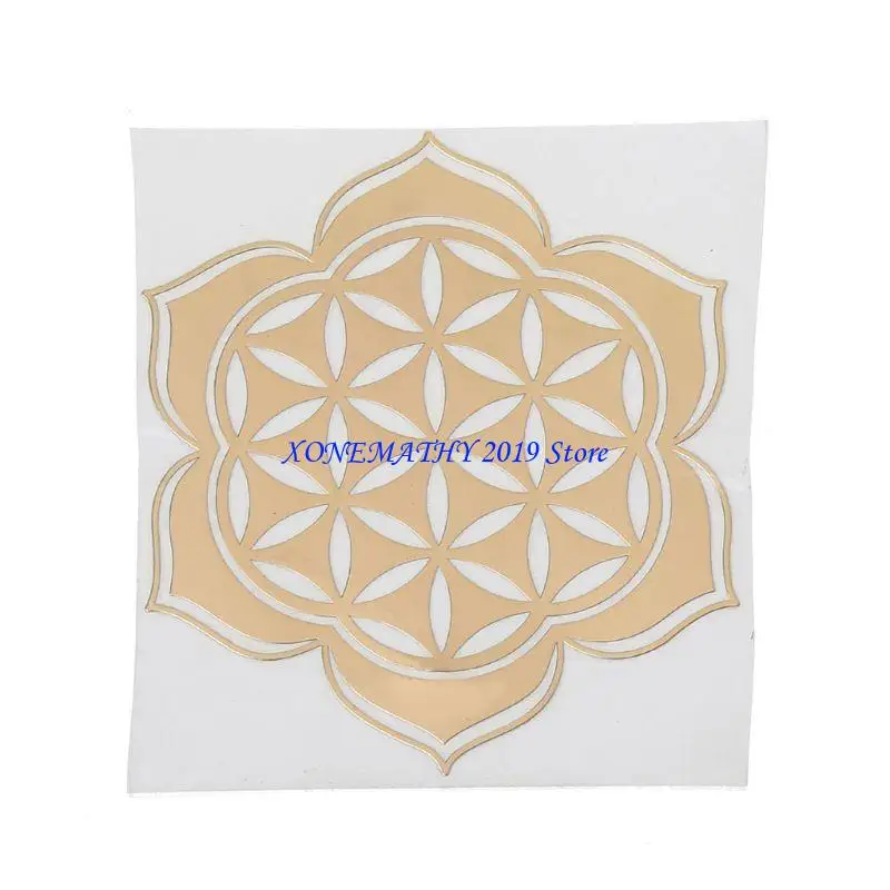 

F42F Медная оргонитовая наклейка Цветочная жизнь Наклейка Моделирование смолы Декоративная наклейка